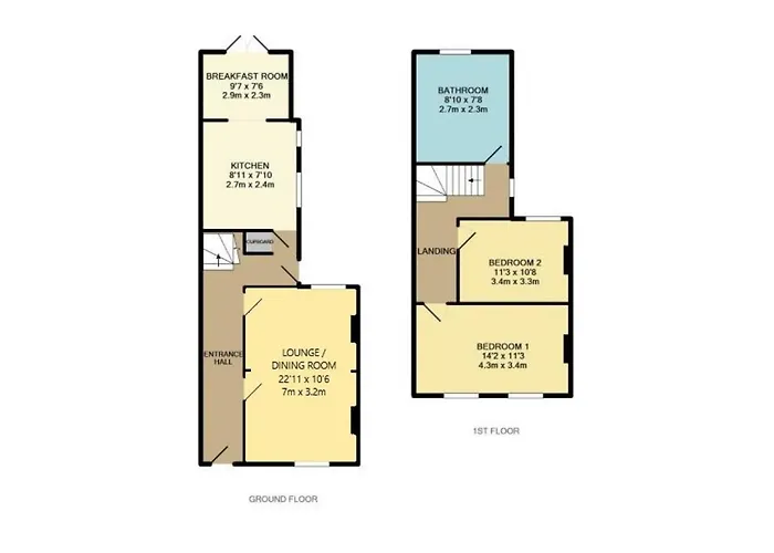 Cosy 2 Bedroom Reading House Sleeps 6 - With Free Wifi & Garden By Roost Accommodation